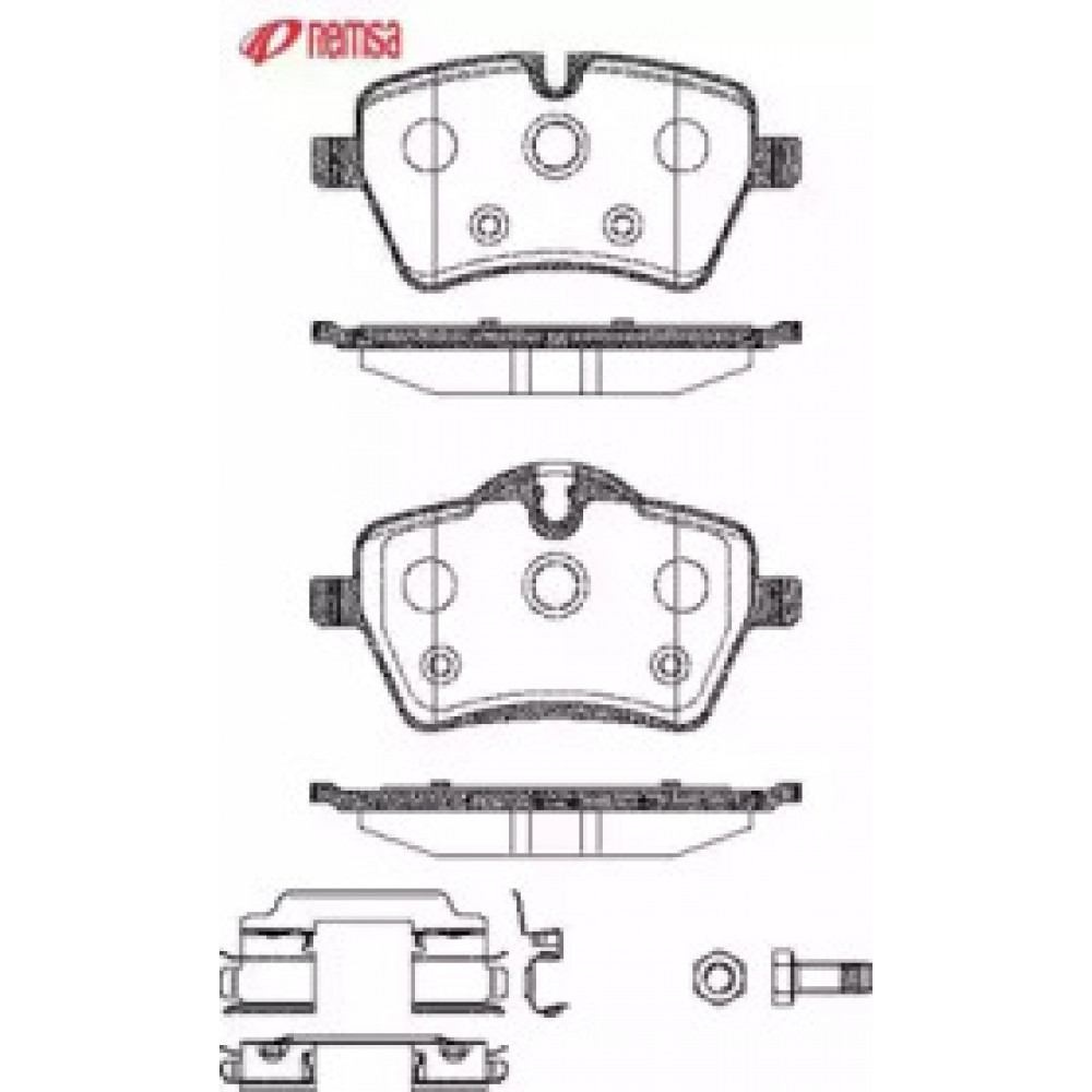 Колодка торм. диск. MINI MINI COOPER 01-,CLUBMAN 07- передн. (пр-во REMSA)