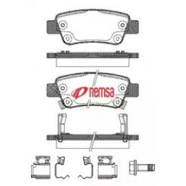Колодка торм. диск. HONDA CR-V задн. (пр-во REMSA)