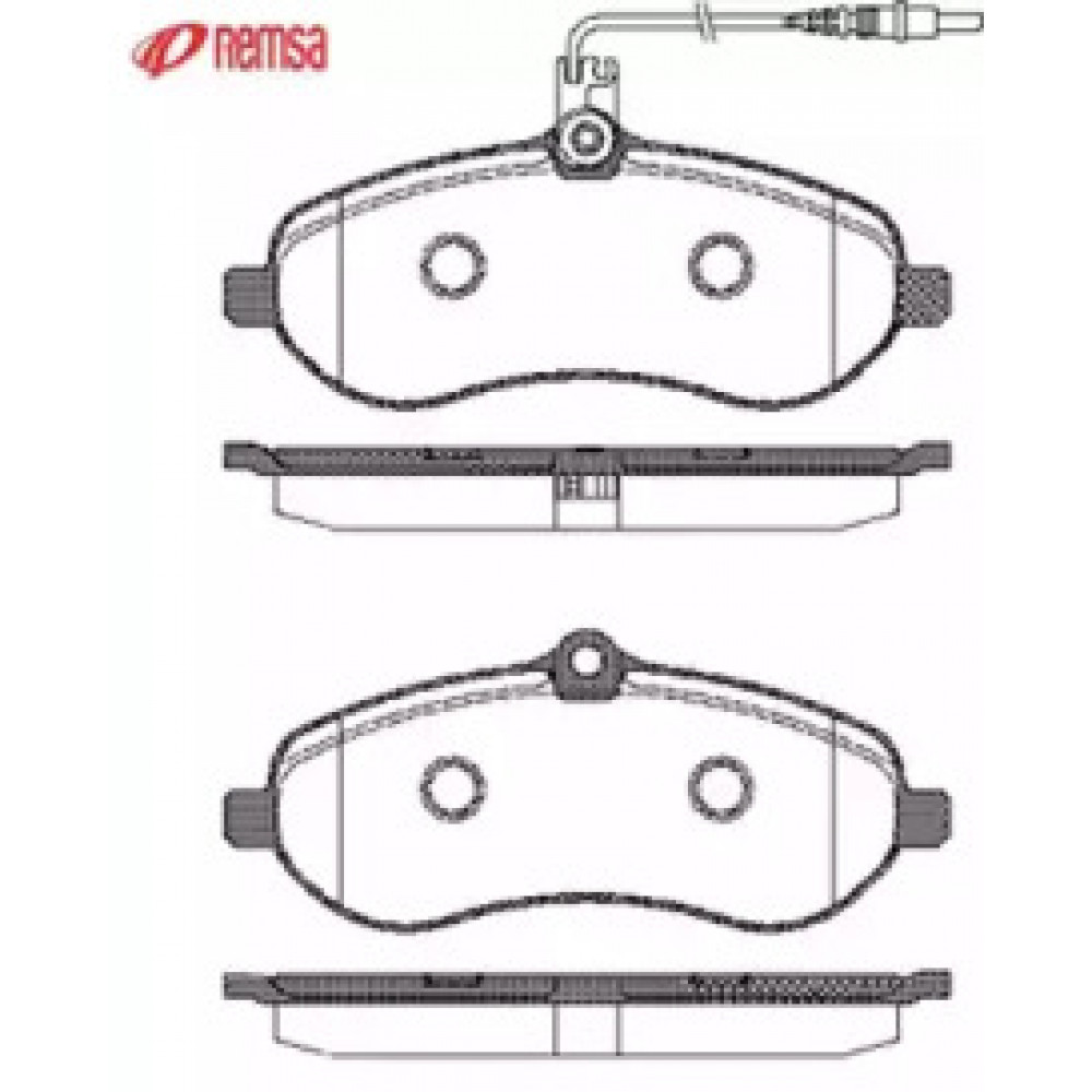 Колодка торм. диск. FIAT SCUDO 2.0D 07-,PEUGEOT EXPERT 07-,CITROEN JUMPY 07- передн. (пр-во REMSA)