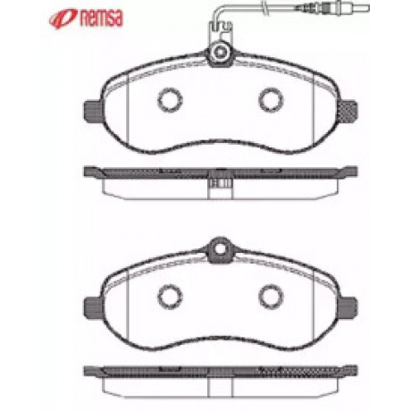 Колодка торм. диск. FIAT SCUDO 2.0D 07-,PEUGEOT EXPERT 07-,CITROEN JUMPY 07- передн. (пр-во REMSA)