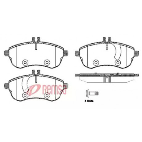 Колодка торм. диск. MB C-CLASS передн. (пр-во REMSA)