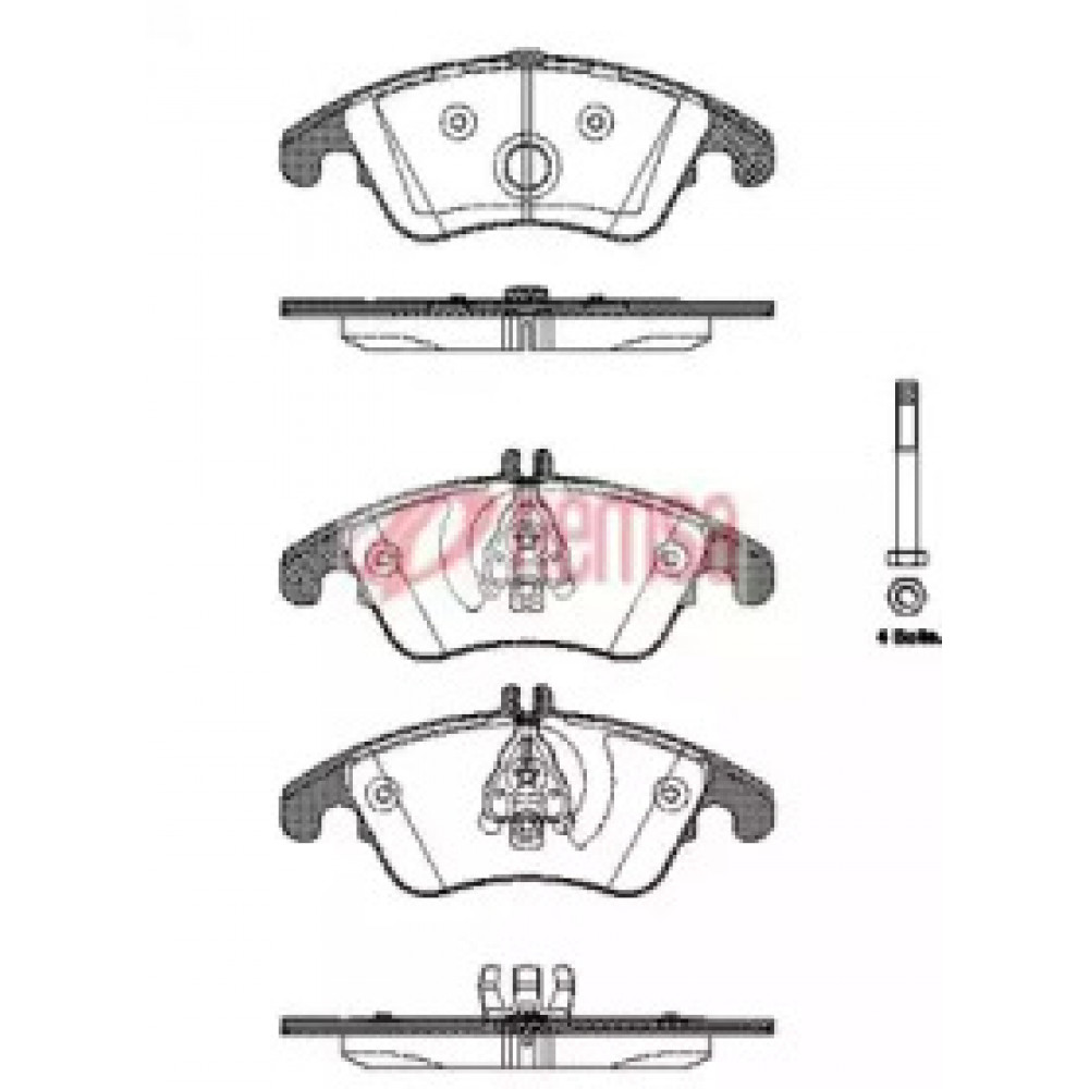 Колодка торм. диск. MB C-CLASS(W 204) 200-350 07-,E-CLASS(W212) 200-350 08- передн. (пр-во REMSA)