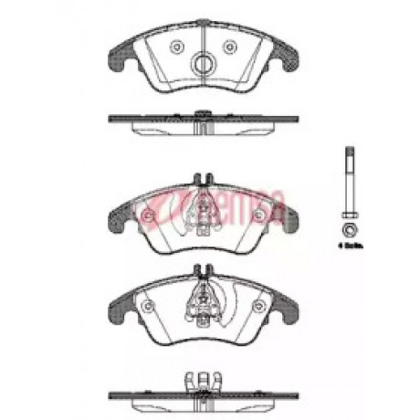 Колодка торм. диск. MB C-CLASS(W 204) 200-350 07-,E-CLASS(W212) 200-350 08- передн. (пр-во REMSA)