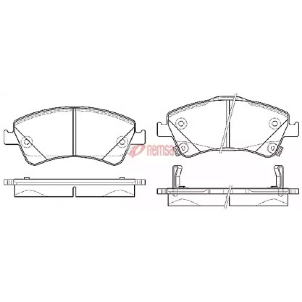 Колодка торм. диск. TOYOTA AURIS, AVENSIS передн. (пр-во REMSA)