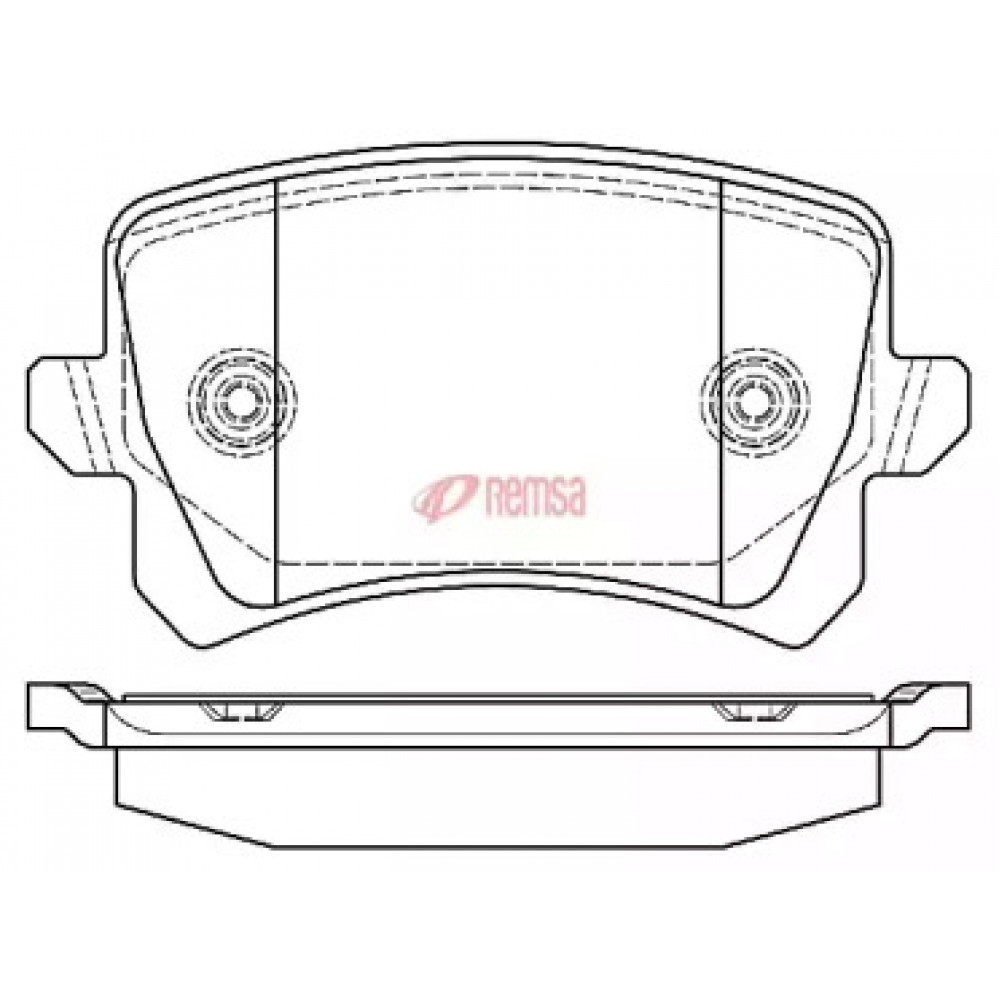 Колодка торм. диск. AUDI Q3, VW PASSAT, TIGUAN задн. (пр-во REMSA)