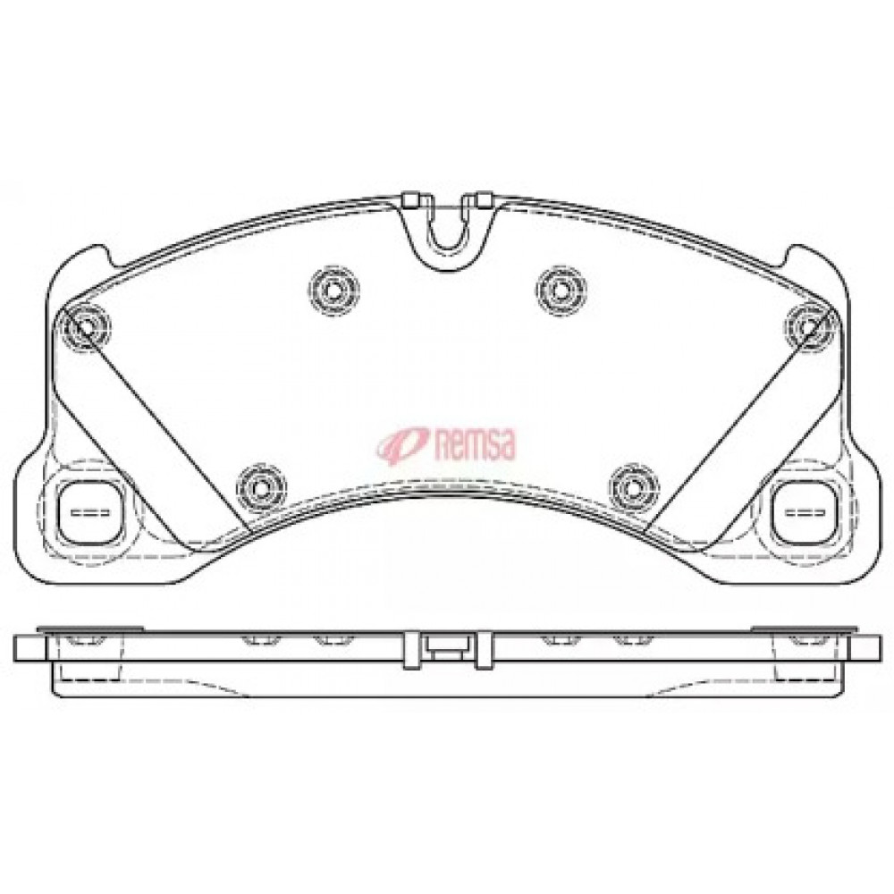 Колодка торм. диск. PORSCHE CAYENNE 2010-,VW TOUAREG 2010 передн. (пр-во REMSA)