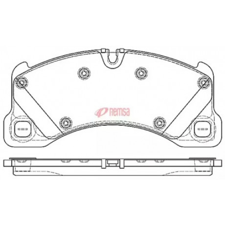 Колодка торм. диск. PORSCHE CAYENNE 2010-,VW TOUAREG 2010 передн. (пр-во REMSA)