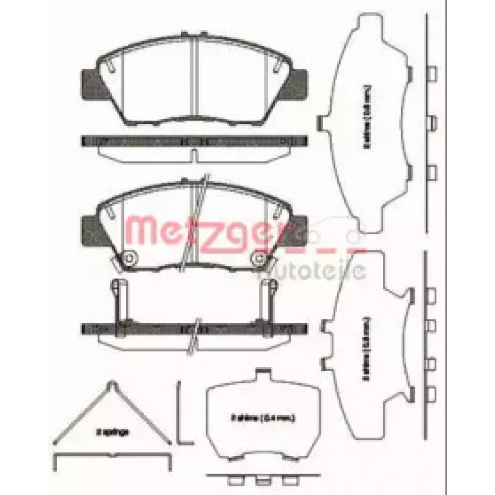 Колодка торм. диск. HONDA JAZZ III 1.2,1.4I,1.5I 08- передн. (пр-во REMSA)