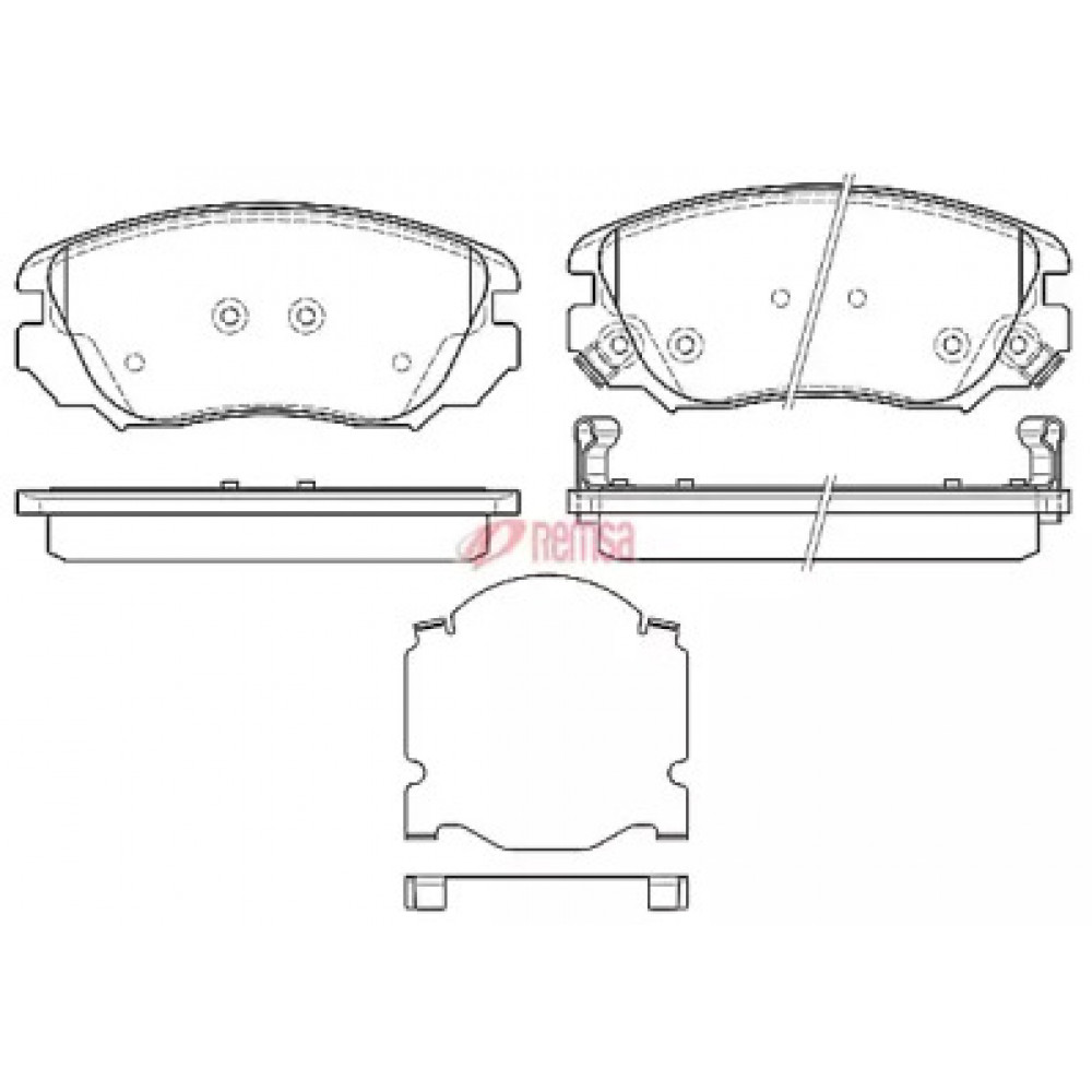 Колодка торм. диск. OPEL INSIGNIA 1.6-2.8 08-;SAAB 9-5 2.0TTID 10- передн. (пр-во REMSA)