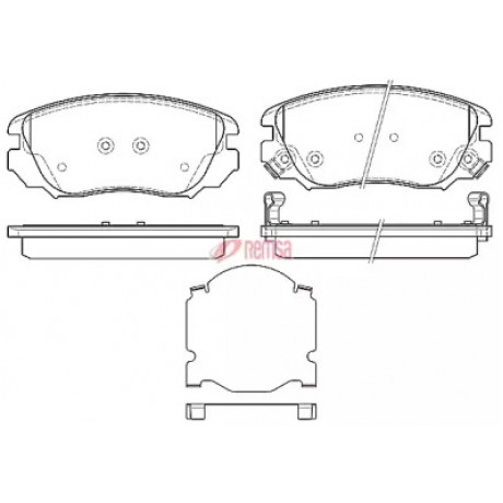 Колодка торм. диск. OPEL INSIGNIA 1.6-2.8 08-;SAAB 9-5 2.0TTID 10- передн. (пр-во REMSA)