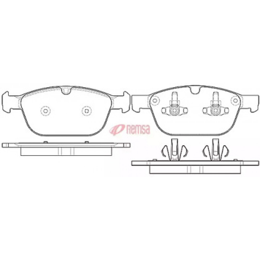 Колодка торм. диск. VOLVO XC60 2.0-3.0 08- передн. (пр-во REMSA)