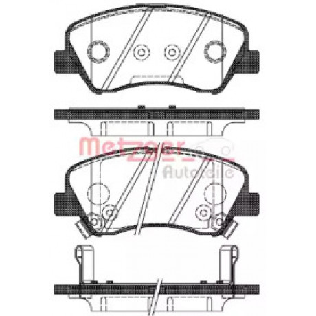 Колодка торм. диск. HYUNDAI ACCENT RB 11-/KIA RIO 11- передн. (пр-во REMSA)