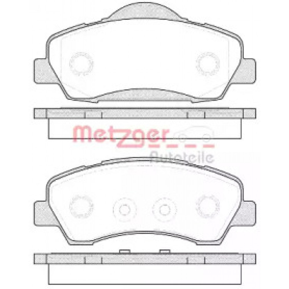 Колодка торм. диск. CITROEN C4 CACTUS 1.2 2014-,PEUGEOT 308 II 1.2 1.6 2013- передн. (пр-во REMSA)