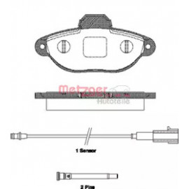 Колодка торм. диск. FIAT 500 1.2 07-,FORD KA 1.2 08- передн. (пр-во REMSA)