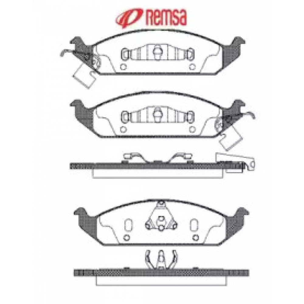 Колодка торм. диск. CHRYSLER STRATUS 04.1996- передн. (пр-во REMSA)