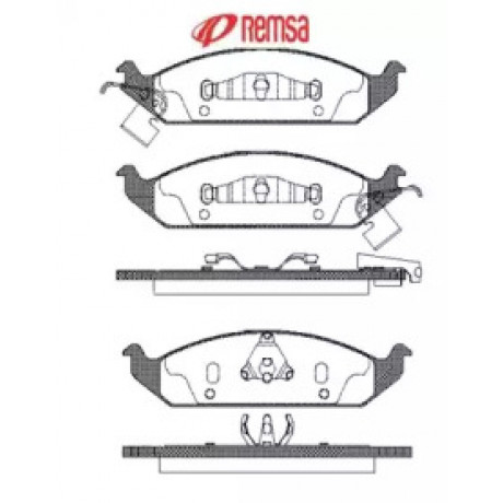 Колодка торм. диск. CHRYSLER STRATUS 04.1996- передн. (пр-во REMSA)