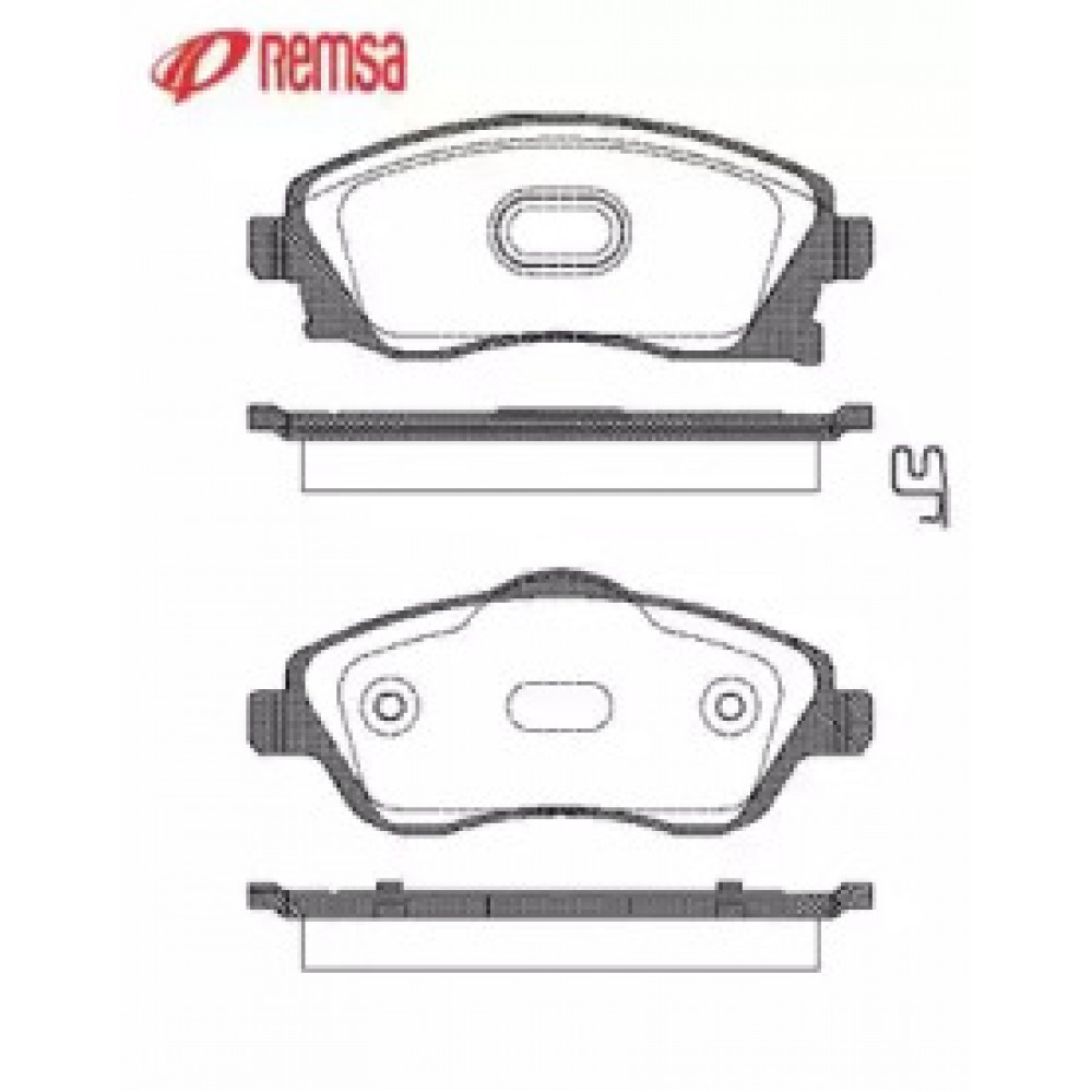 Колодка торм. диск. OPEL CORSA C (F08, F68) передн. (пр-во REMSA)