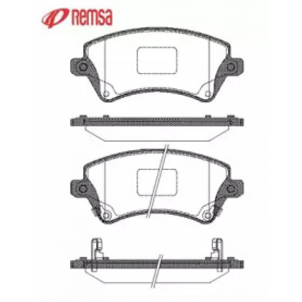 Колодка торм. диск. TOYOTA COROLLA (_E11_), COROLLA (_E12U_, _E12J_) передн. (пр-во REMSA)