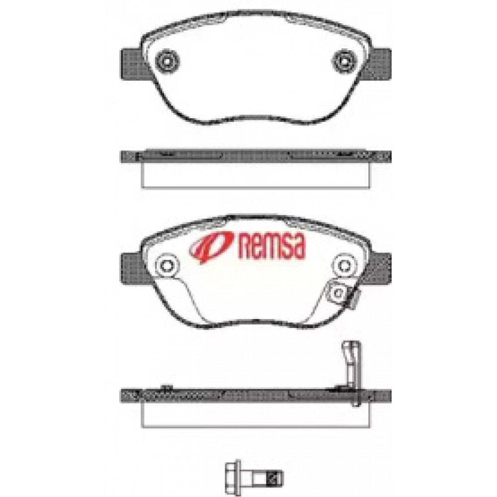 Колодка торм. диск. OPEL CORSA D 1.3CDTI 06- передн. (пр-во Remsa)