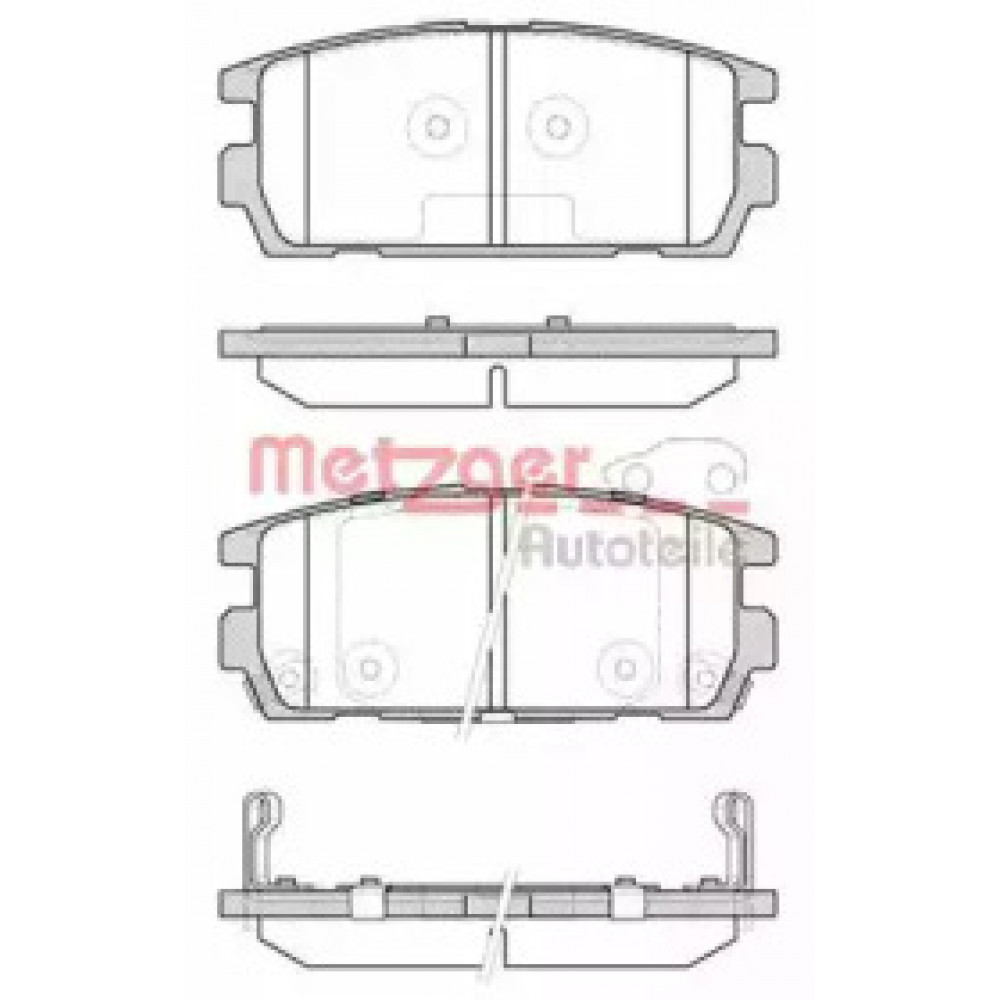 Колодка торм. диск. HYUNDAI TERRACAN 2.5, 2.9, 3.5 01- задн. (пр-во REMSA)