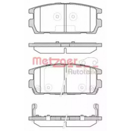 Колодка торм. диск. HYUNDAI TERRACAN 2.5, 2.9, 3.5 01- задн. (пр-во REMSA)