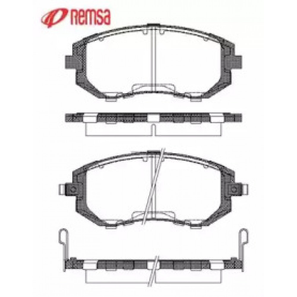 Колодка торм. диск. SUBARU FORESTER (SF, SG), IMPREZA (GD, GG) передн. (пр-во REMSA)