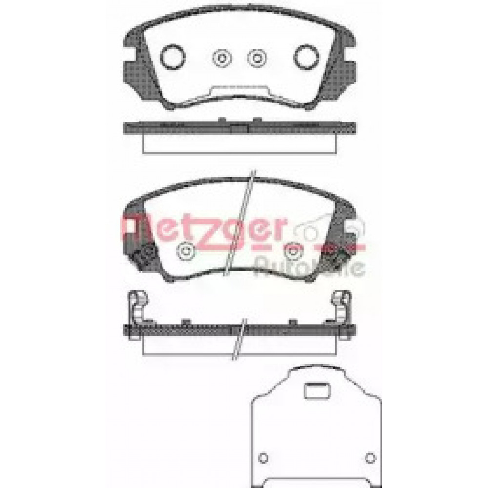 Колодка торм. диск. KIA SPORTAGE 2.0 04-,TUCSON 2.0 2.7 04- передн. (пр-во REMSA)