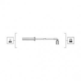 Комплект проводів запалювання DAEWOO LANOS 1.4, 1.5 (вир-во Magneti Marelli кор.код. MSQ0010)