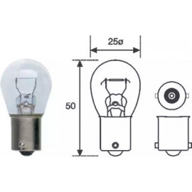 Лампа накалу P21W 12V 21W BA15d (вир-во Magneti Marelli)  Лампа накалу P21W 12V 21W BA15d (вир-во Magneti Marelli)