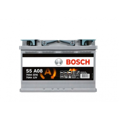 Акумулятор 70Ah-12v BOSCH AGM (S5A08) (278х175х190), R, EN 760