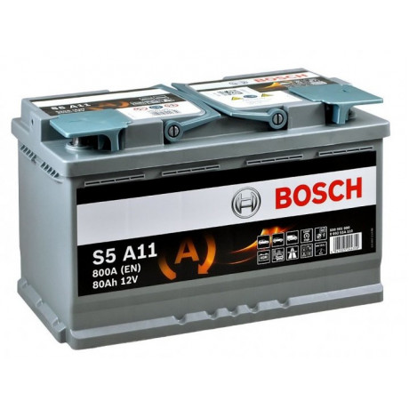 Акумулятор 80Ah-12v BOSCH AGM (S5A11) (315x175x190),R,EN800