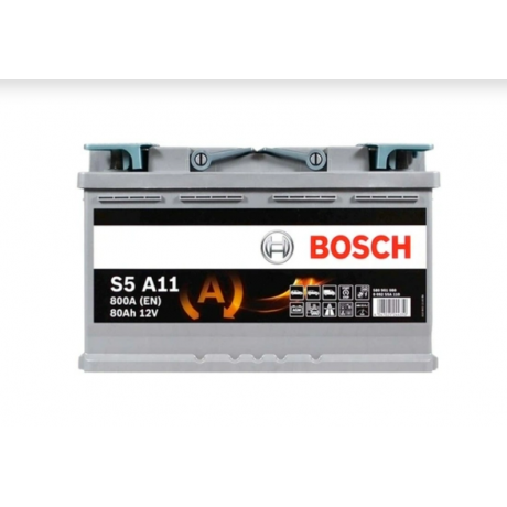 Акумулятор 80Ah-12v BOSCH AGM (S5A11) (315x175x190),R,EN800