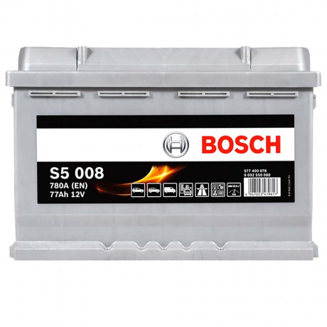 Аккумулятор 77Ah-12v BOSCH (S5008) (278x175x190),R,EN780