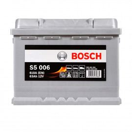 Акумулятор 63Ah-12v BOSCH (S5006) (242x175x190),L,EN610