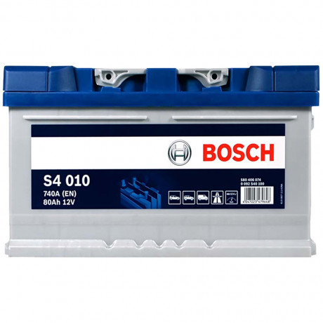 Аккумулятор 80Ah-12v BOSCH (S4010) (315x175x175),R,EN740